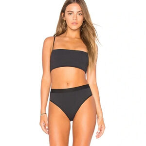 L Space Bikini Swim Bottom Frenchi Bottom in Black XS NWT